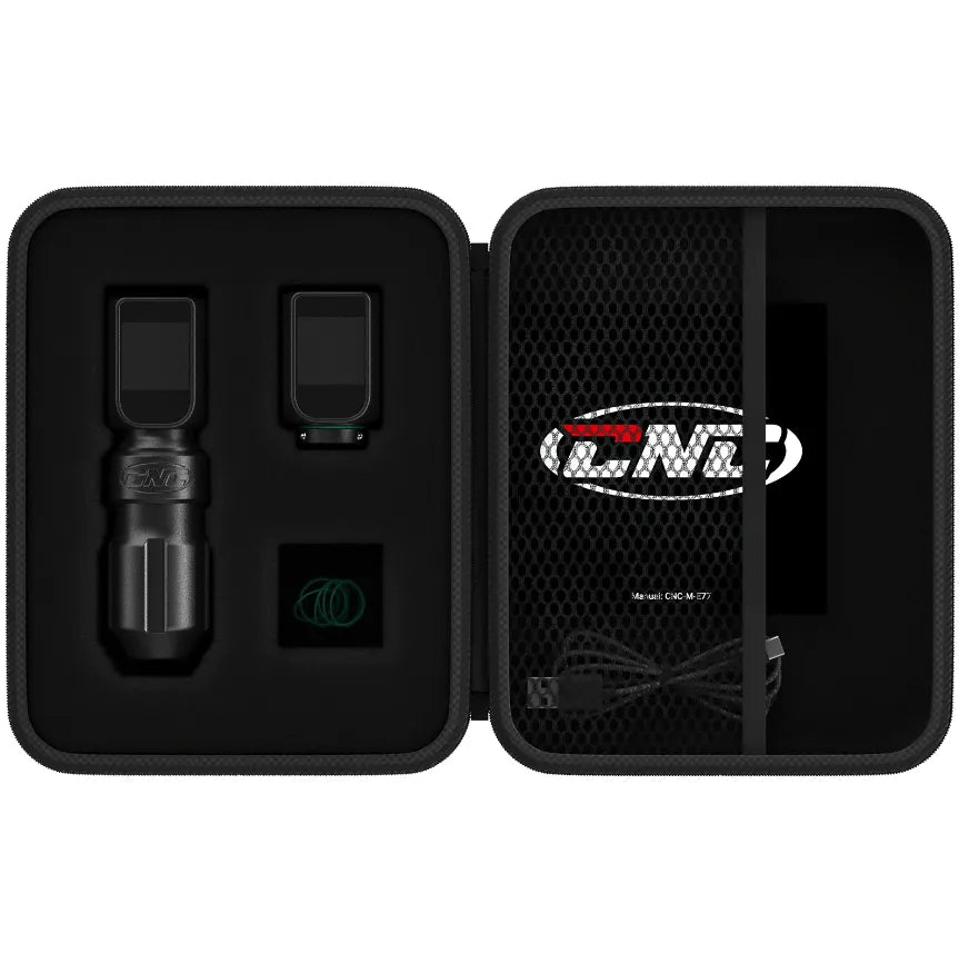CNC E77 Wireless Tattoo Machine – Dual Battery Kit - Tattoo Boutique