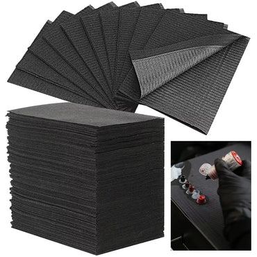 Black Lap Towels | Black Lap Cloth for Tattoo Station (50,100,125) Pcs Box - Tattoo Boutique