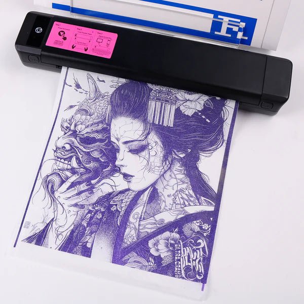 Ozer Thermal Paper printed stencil design on transfer sheet ready to use