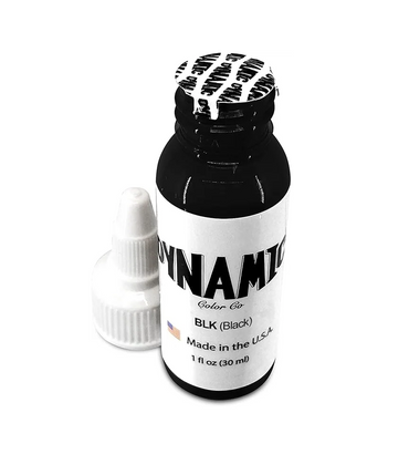 DYNAMIC Ink Black 30ml (1oz) - Tattoo Boutique