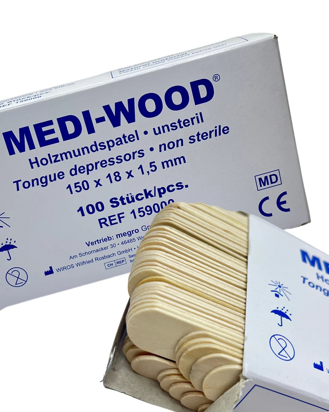 Med-Wood Tongue Depressors Pack of 100 - Tattoo Boutique
