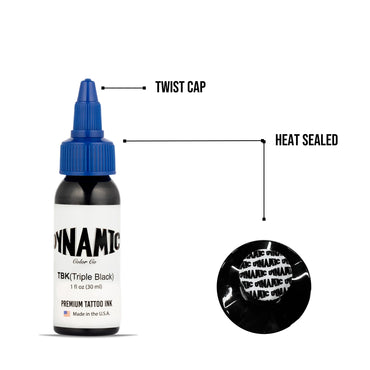 DYNAMIC Ink Triple Black 30ml (1oz) - Tattoo Boutique