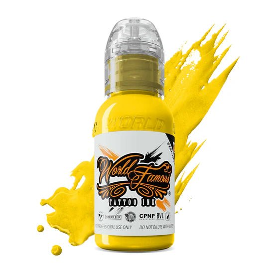 rofessional neon yellow tattoo ink by World Famous Ink