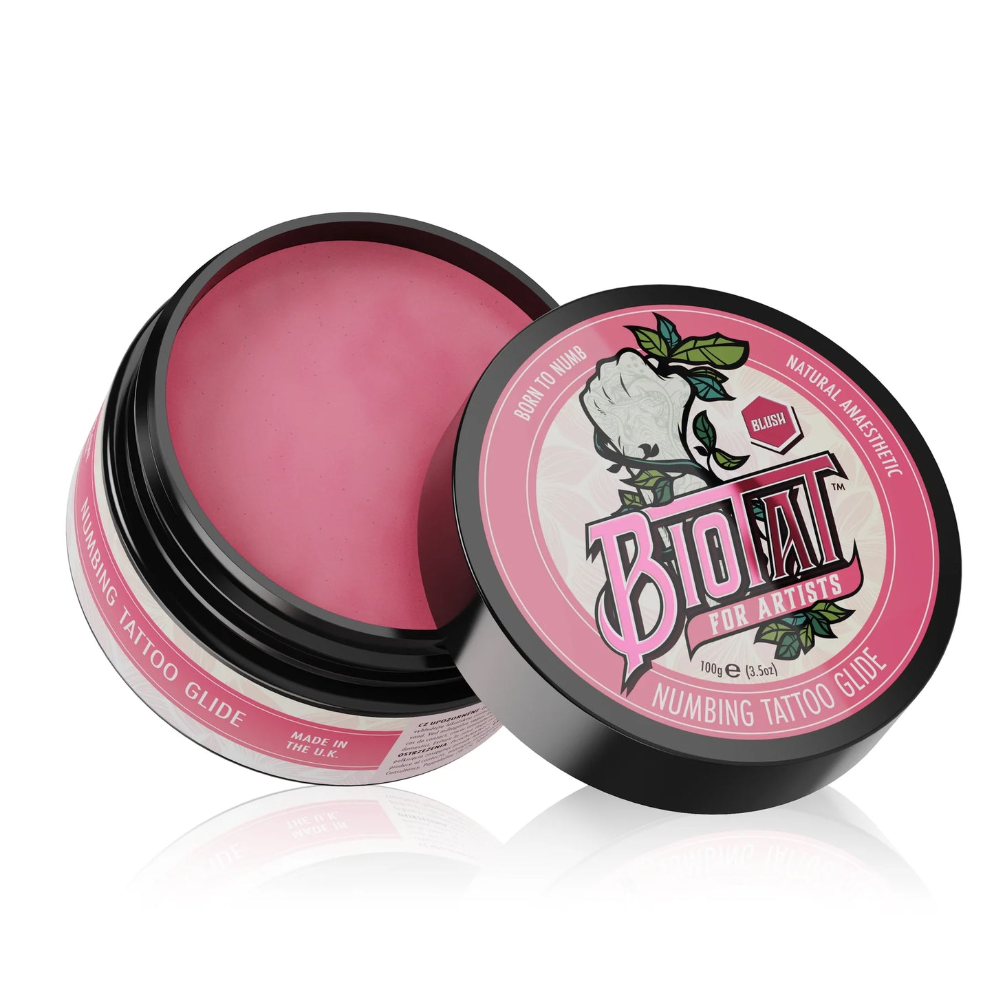 BIOTAT Blush Tattoo Glide 100g - Skin Hydration for Smooth Tattoo Sessions - Tattoo Boutique