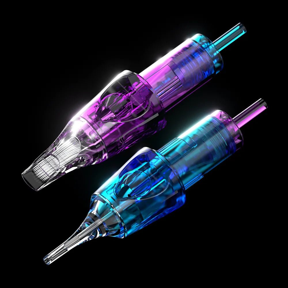 CNC Dimension tattoo needle cartridges different needles closeup display