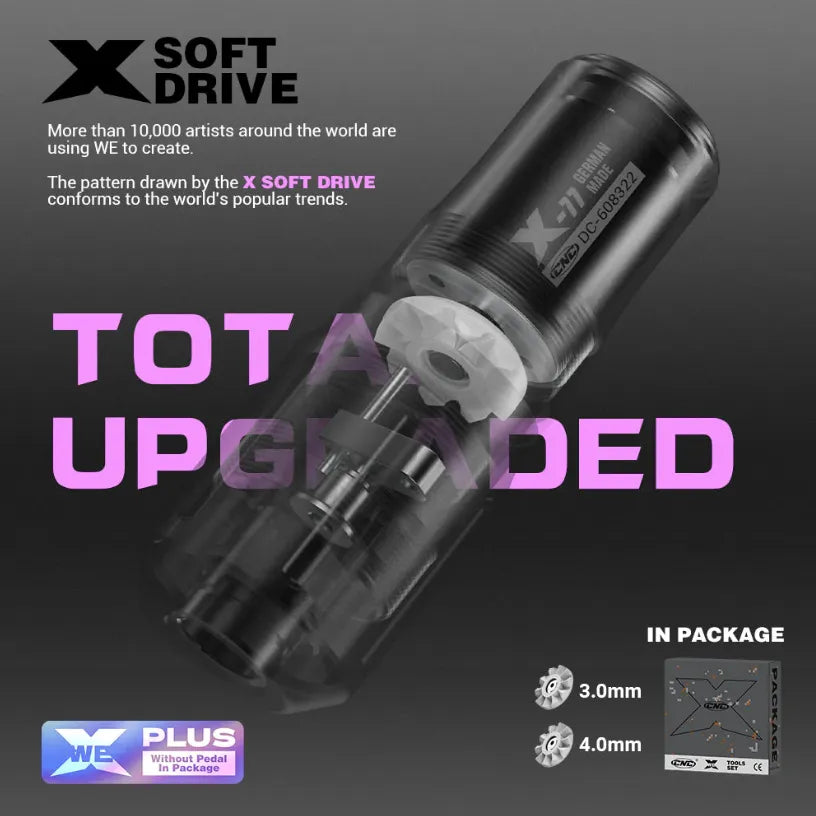 CNC X-WE PRO Wireless Tattoo Pen Machine - Dual Batteries - Tattoo Boutique