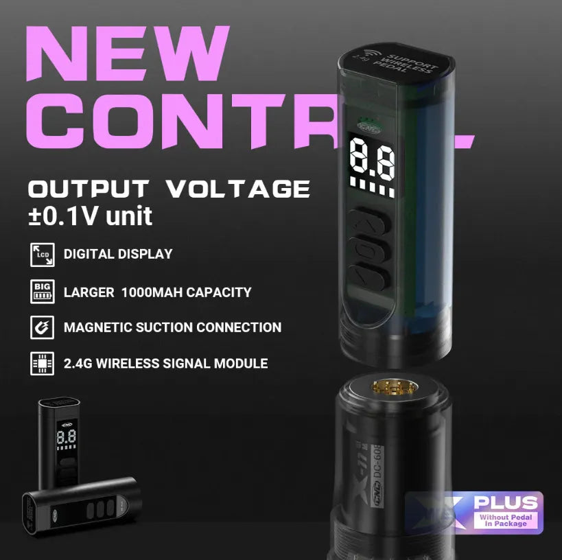 CNC X-WE PRO Wireless Tattoo Pen Machine - Dual Batteries - Tattoo Boutique