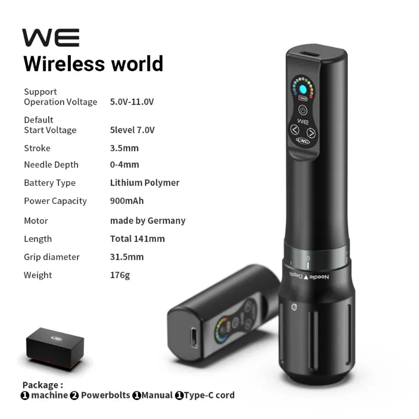 CNC X-WE Wireless Tattoo Pen Machine - Tattoo Boutique