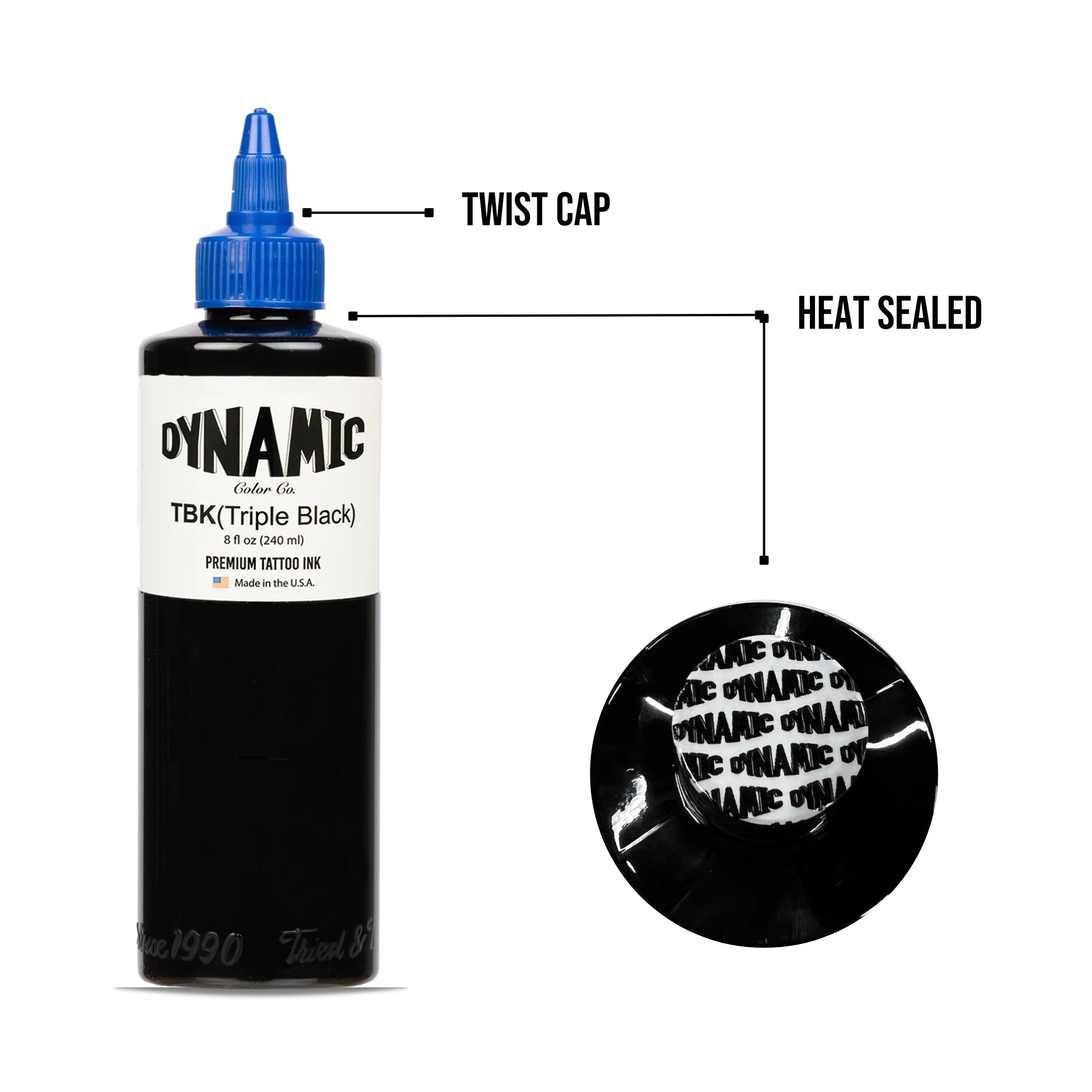 DYNAMIC Ink Triple Black 240ml (8oz) - Tattoo Boutique