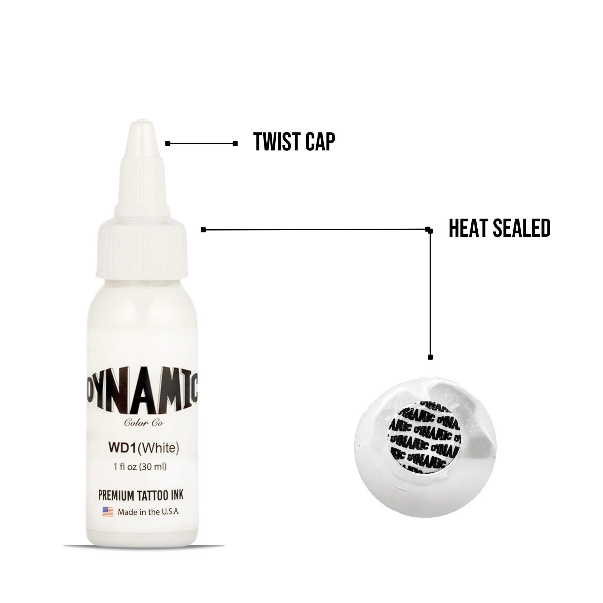 DYNAMIC White Tattoo Ink - 30ML 1 oz. Bottle - Tattoo Boutique