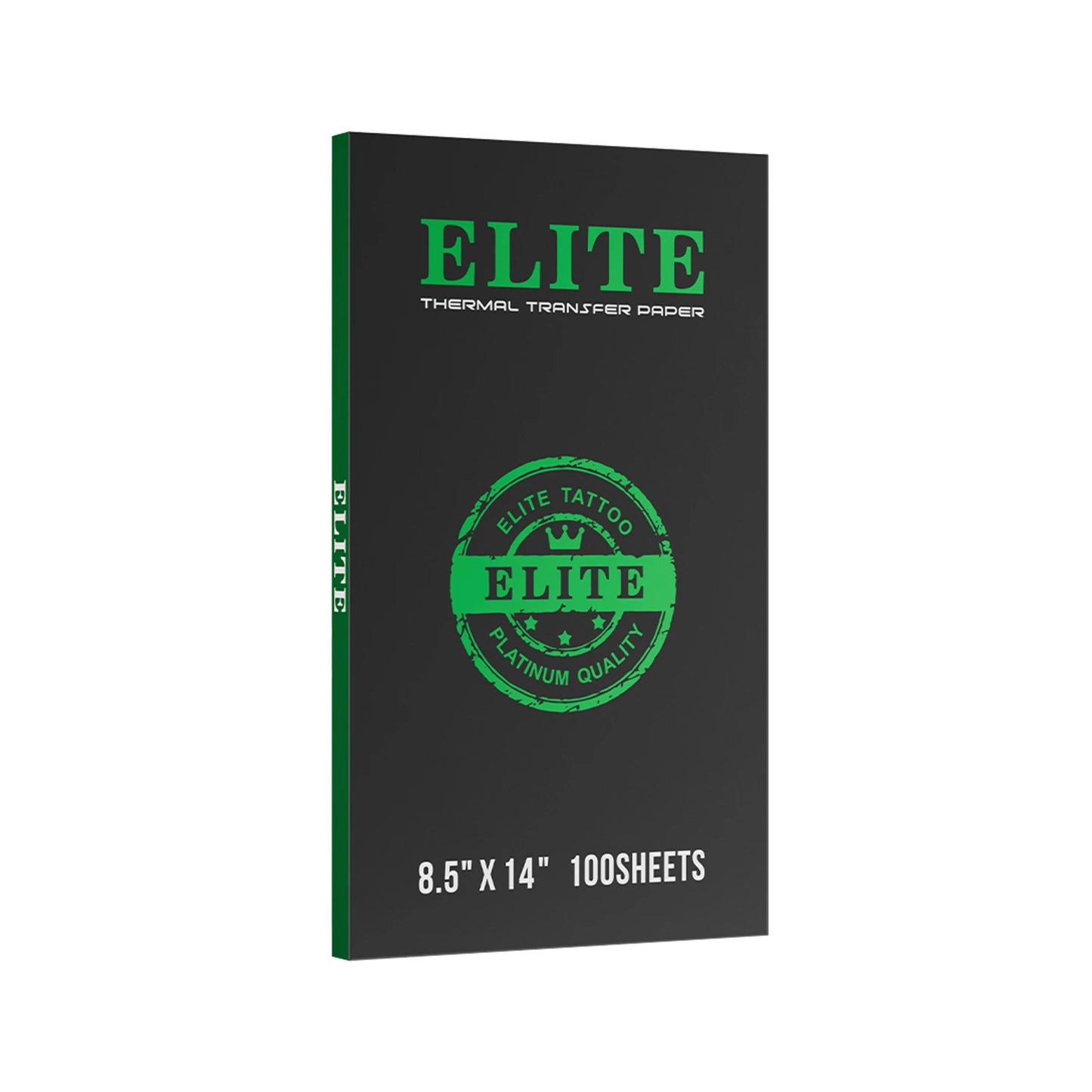 Elite thermal transfer paper 8.5'' x 14'' on a white background
