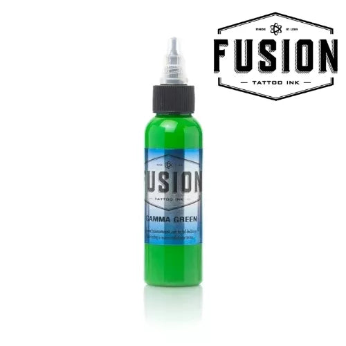 Fusion Gamma Green vegan tattoo ink for vivid colour work