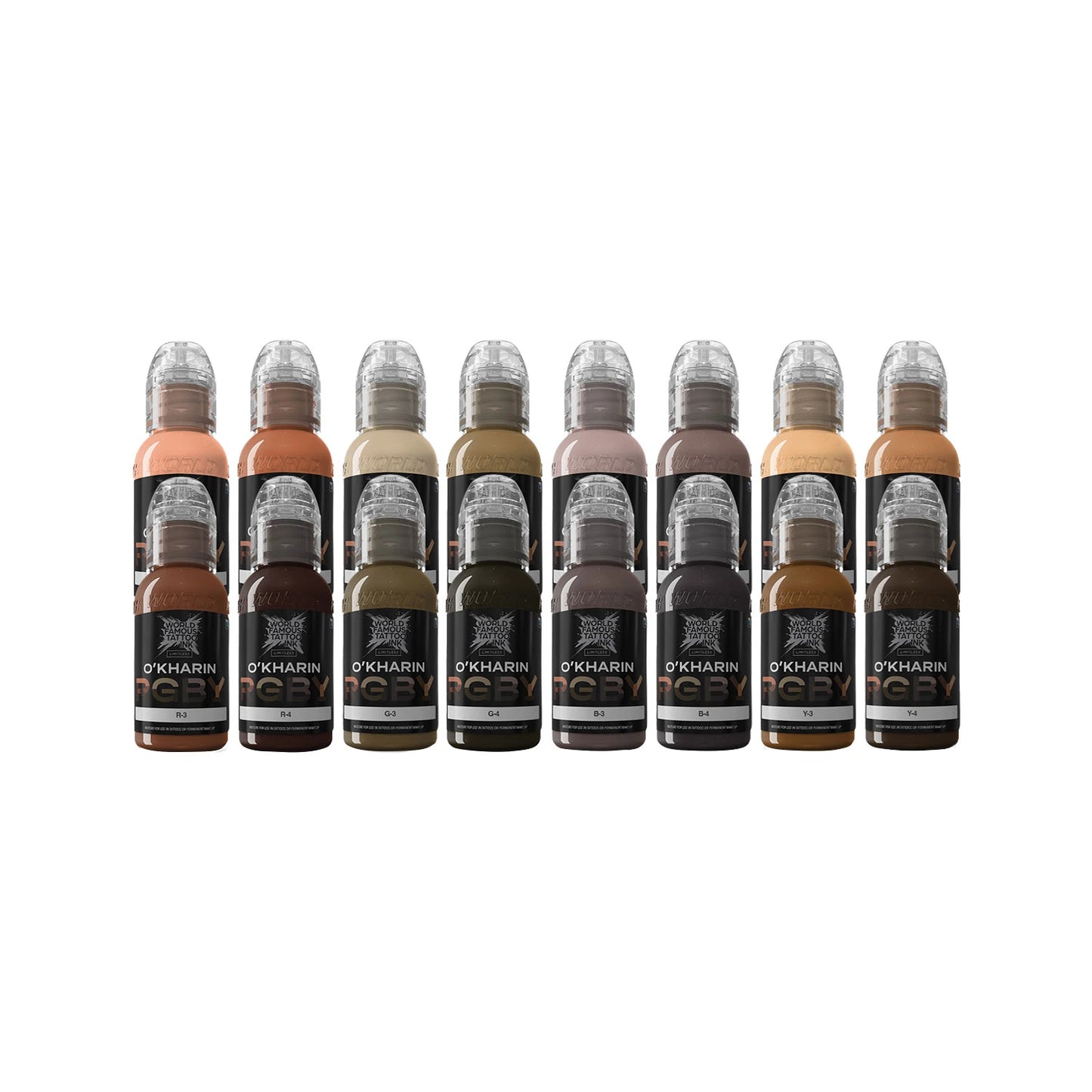 World Famous Limitless Tattoo Ink - Sasha O'Kharin RGBY Set - 16x 30 ml | Pre-Order only |