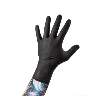 MAGIC MOON Black Nitrile Gloves Powder Free - 100 Pcs Pack - Tattoo Boutique