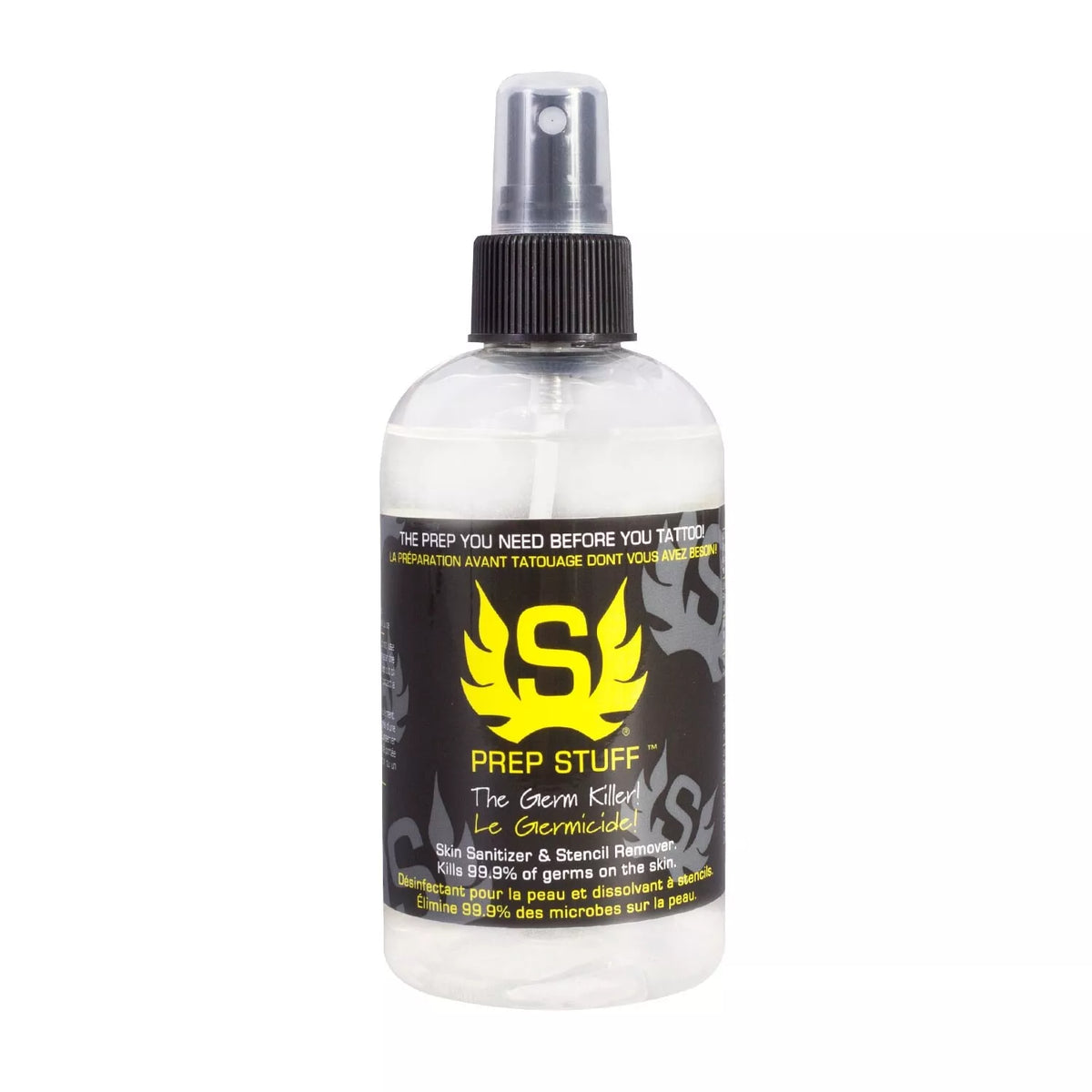 Prep Stuff 8oz spray bottle on a white background
