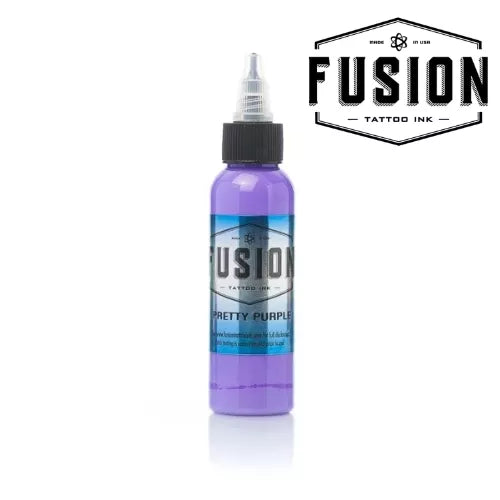 Fusion Ink Pretty Purple 30ml tattoo ink bottle on a white background