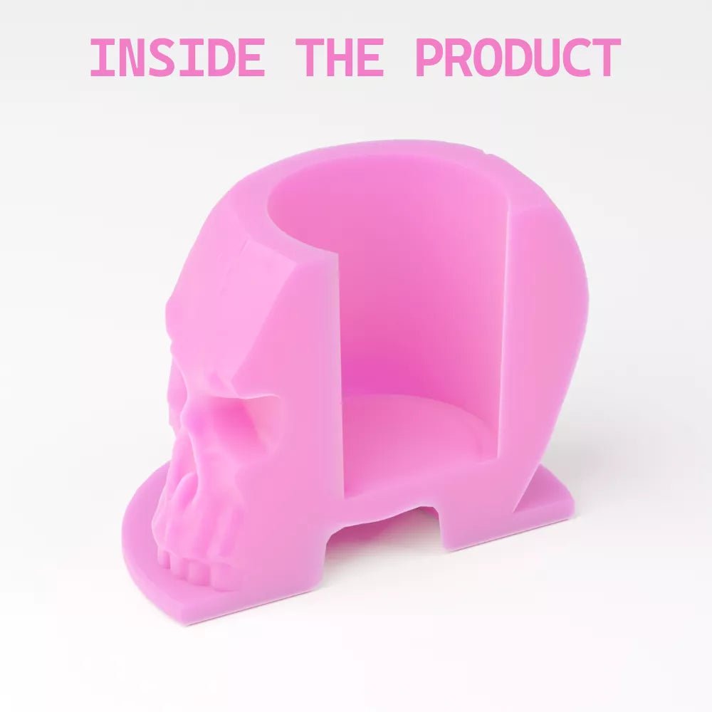 pink skull ink holder cutaway view