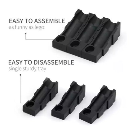 Tattoo cartridge storage holders with cleaner ink cup