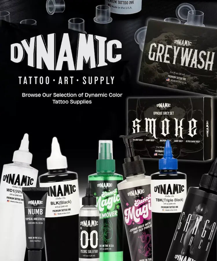 Collection of Dynamic Tattoo Supply products 