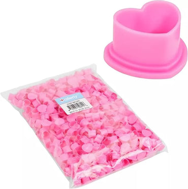 Saferly Pink Heart Tattoo Ink Cups bag of 500