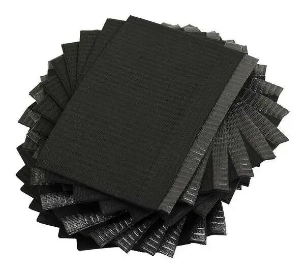 Black Lap Towels | Black Lap Cloth for Tattoo Station (50,100,125) Pcs Box - Tattoo Boutique