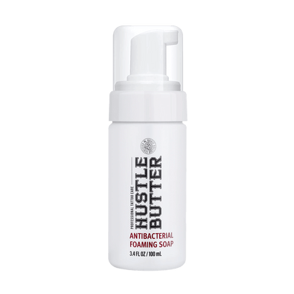 Bustle Butter antibacterial foaming soap bottle on a white background