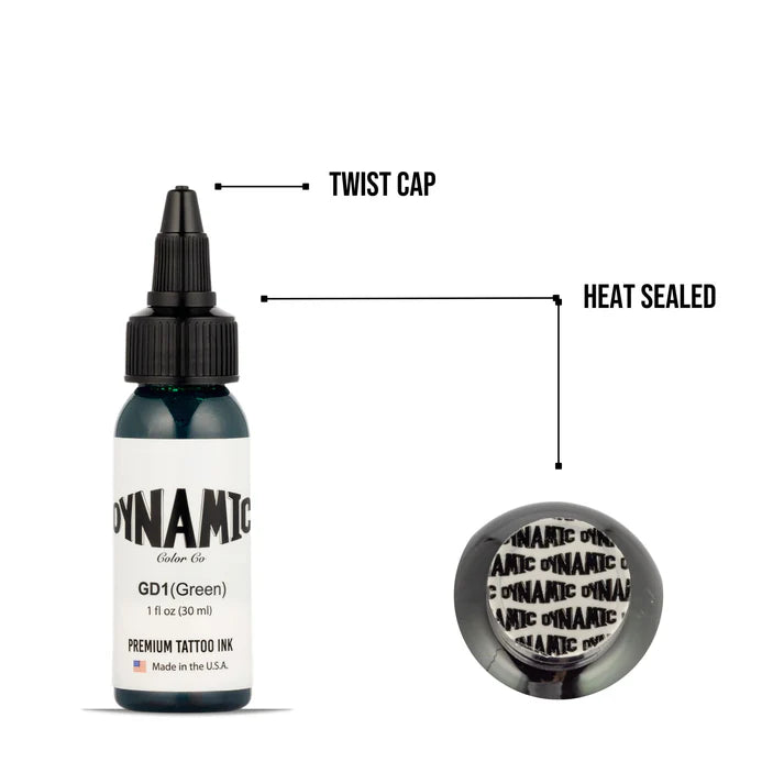 Dynamic Tattoo Ink Green 1oz Bottle - Tattoo Boutique