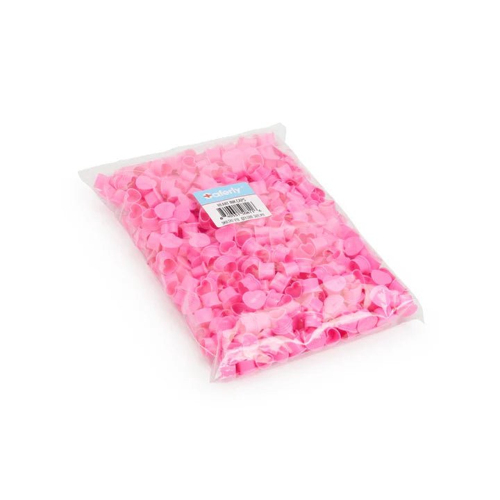 SAFERLY Stylish heart shaped pink tattoo ink caps workstation accessories 