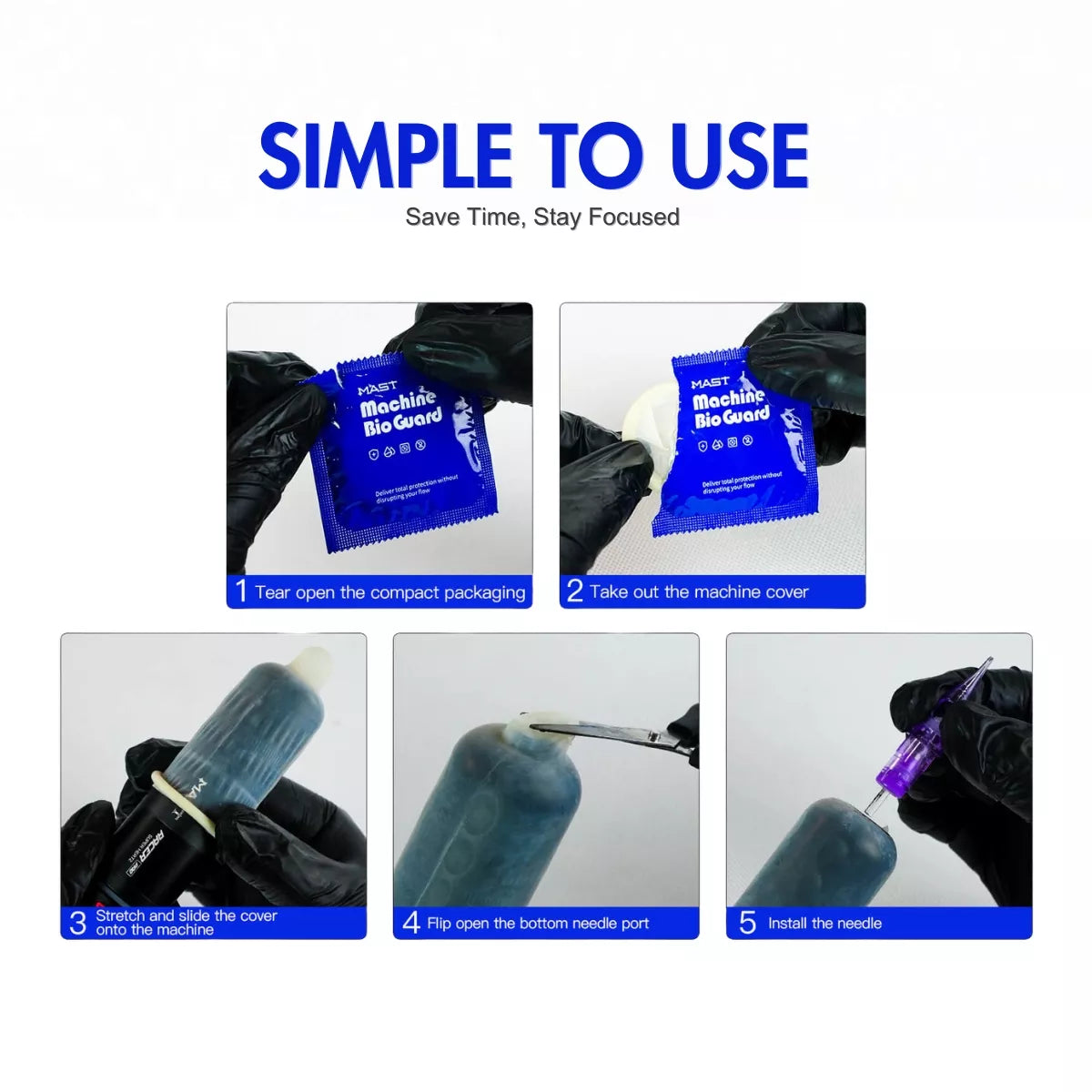 MAST Bio Guard Shield Pro Tattoo Machine Covers – Box of 50