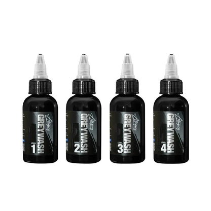 Allegory Greywash Set of 4 tattoo ink bottles
