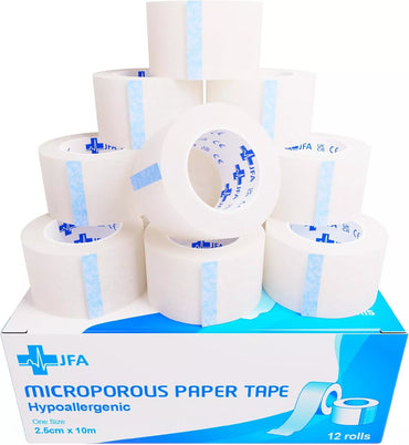JFA medical tape breathable surgical tape pack of 12