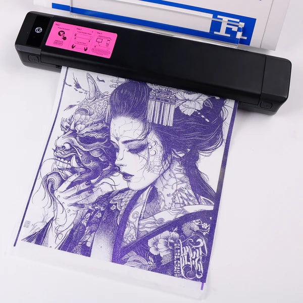 Ozer Thermal Paper printed stencil design on transfer sheet ready to use