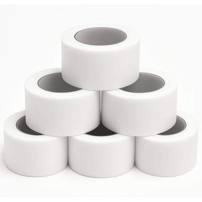 Microporous Surgical Tape stack of 6 in a white bckground