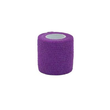 A single roll of purple cohesive wrap on a plain white background.
