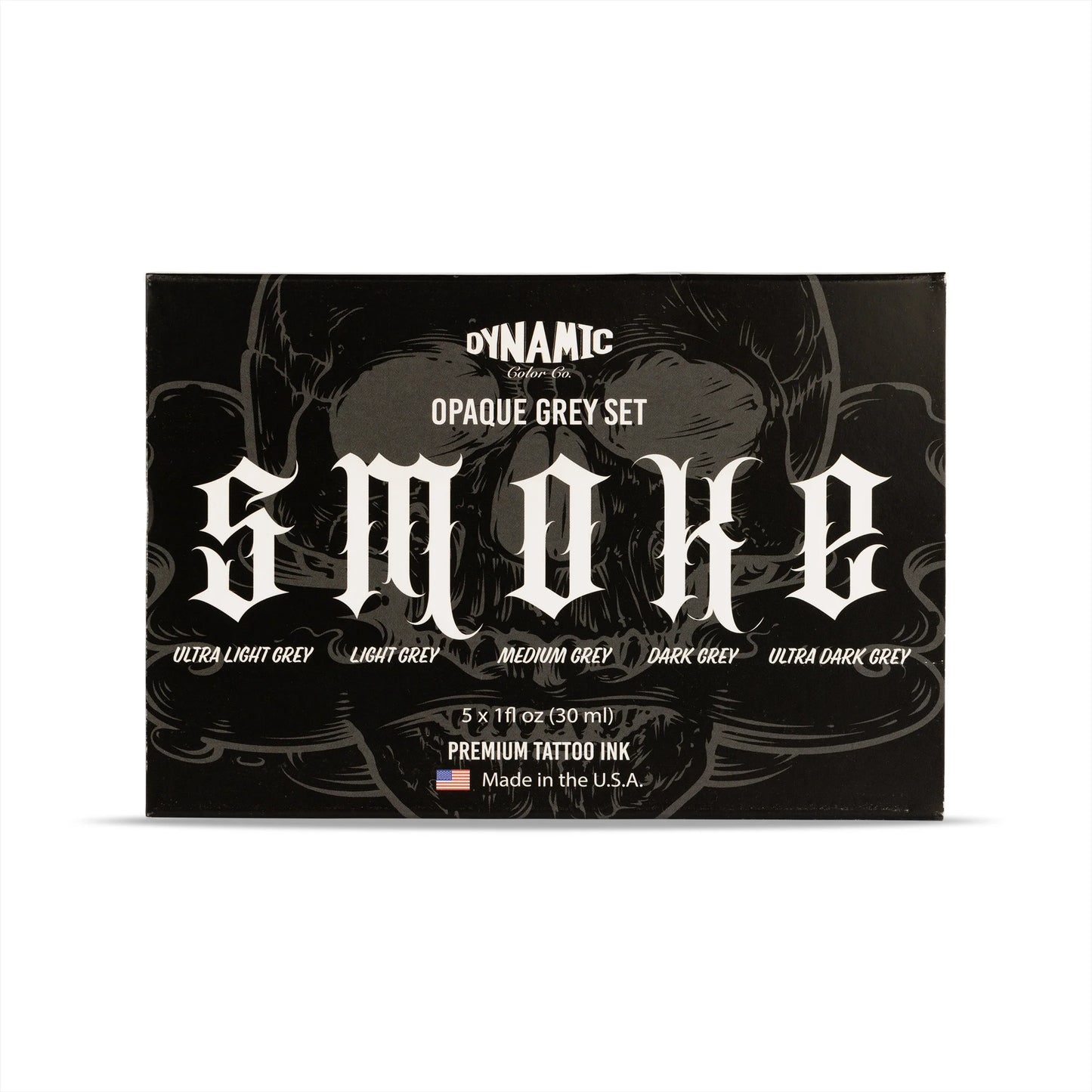 Dynamic Smoke Opaque Greys Tattoo Ink Set – 5 bottle kit