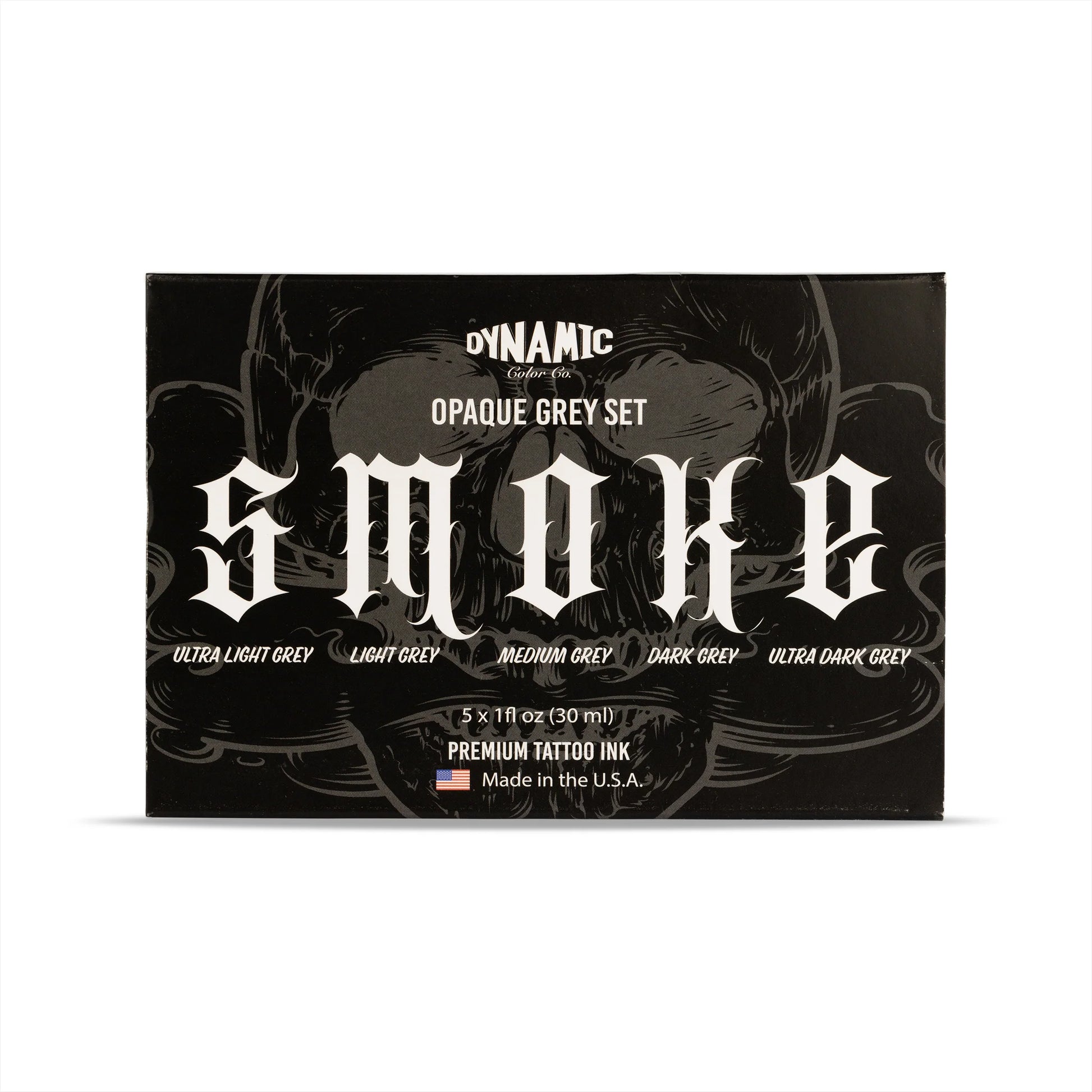 Dynamic Smoke Opaque Greys Tattoo Ink Set – 5 bottle kit