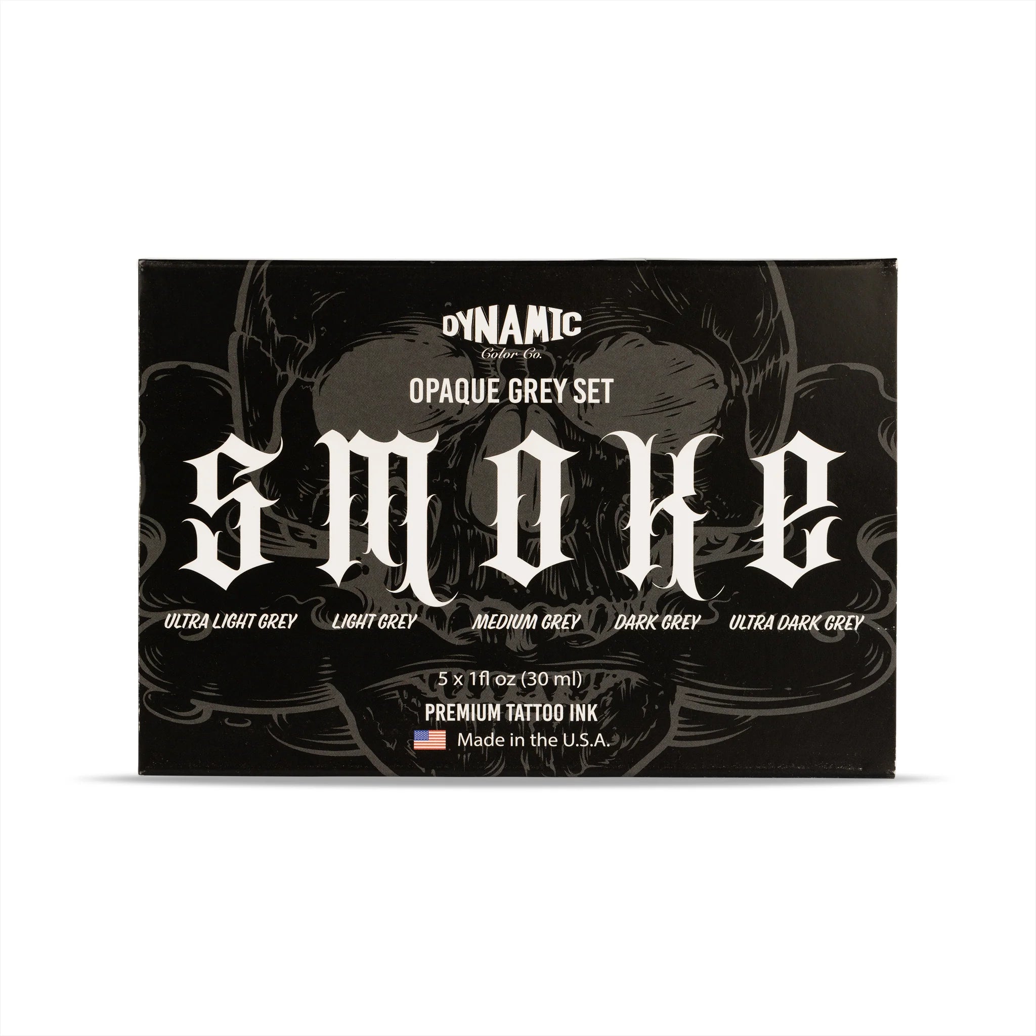 Dynamic Smoke Opaque Greys Tattoo Ink Set – 5 bottle kit