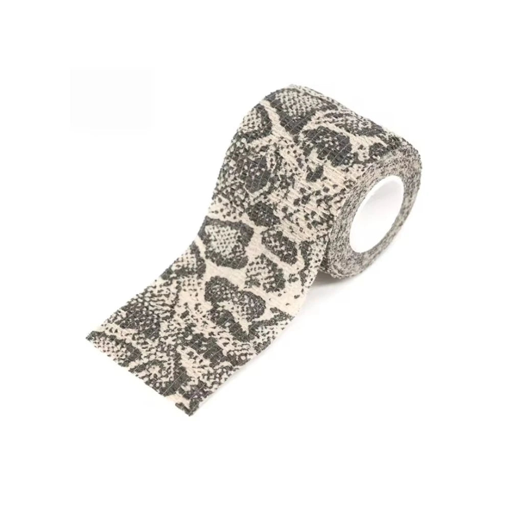 close up snake print cohesive bandage tattoo grip