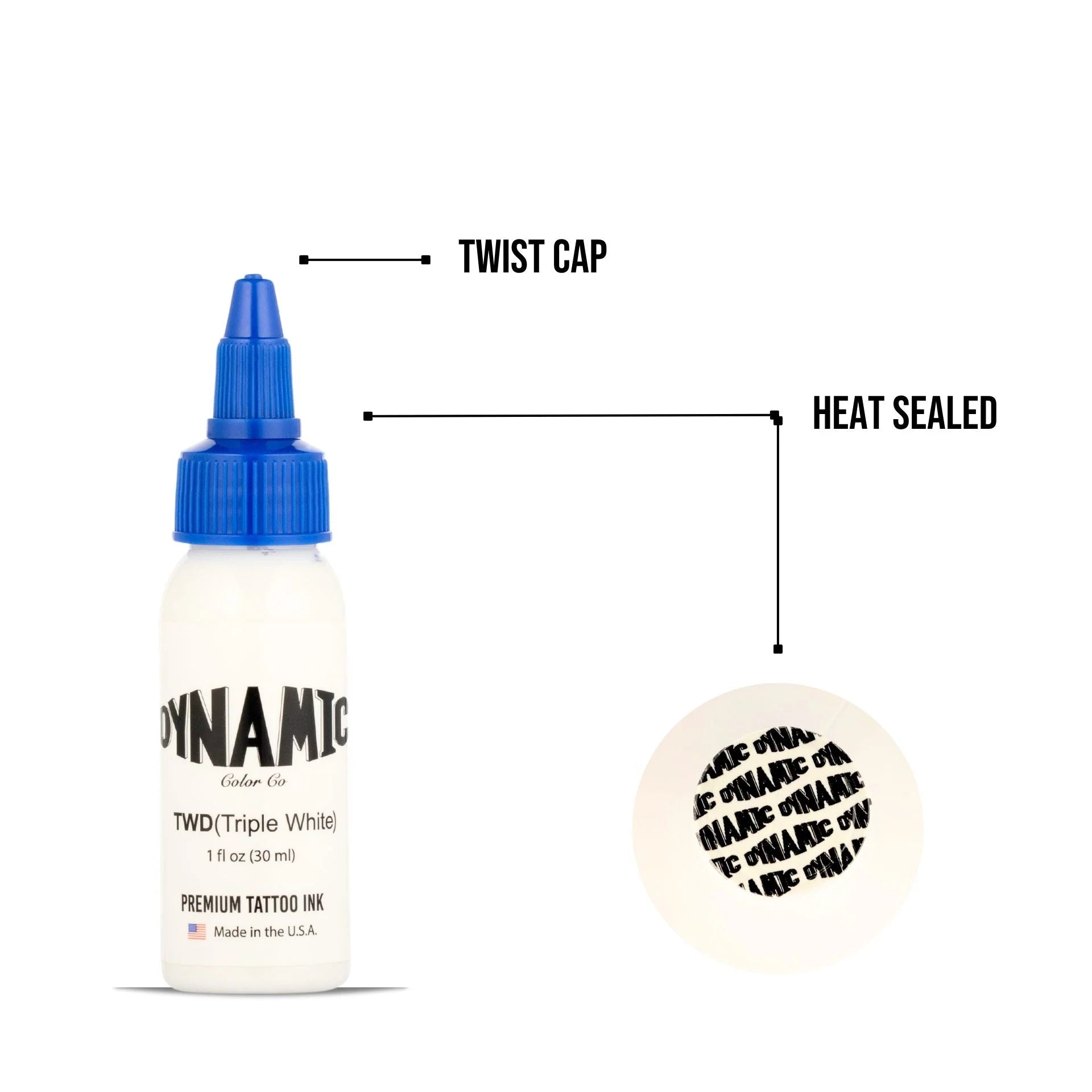 White tattoo ink for highlights and solid white areas