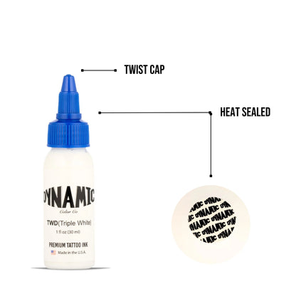White tattoo ink for highlights and solid white areas