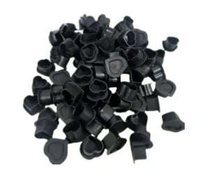 Black Heart-Shaped Silicone Ink Cups – Pack of 100
