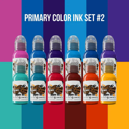 Primary colour tattoo inks from World Famous