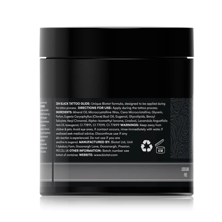 Biotat Zen Black Numbing Tattoo Glide – 500g - Tattoo Boutique