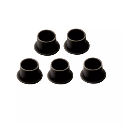 Set Black silicone ink cups on white background