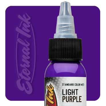 Bottle of light purple ink with 'Eternal Ink' branding on a purple background