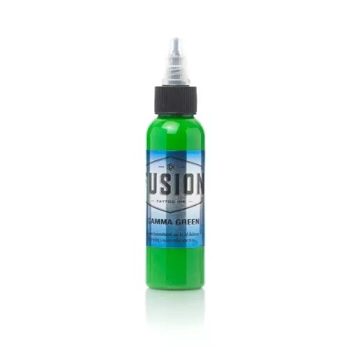 Fusion Ink Gamma Green 1oz tattoo ink bottle