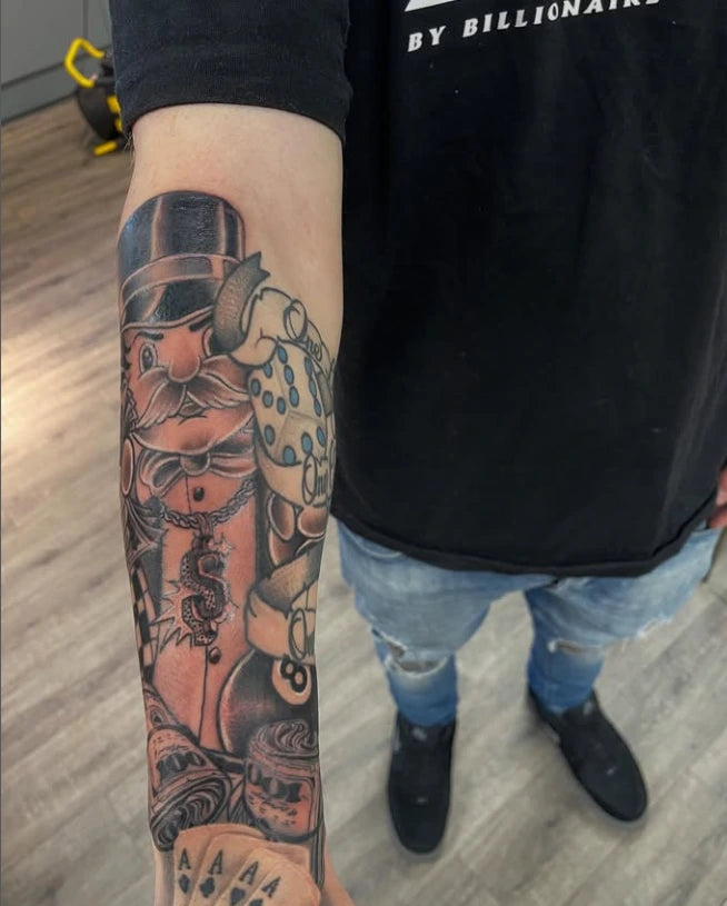 black and grey tattoo