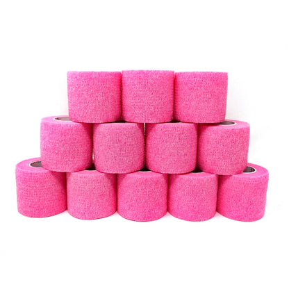 Inksafe pink cohesive grip wrap 5cm x 4.5m pack of 12