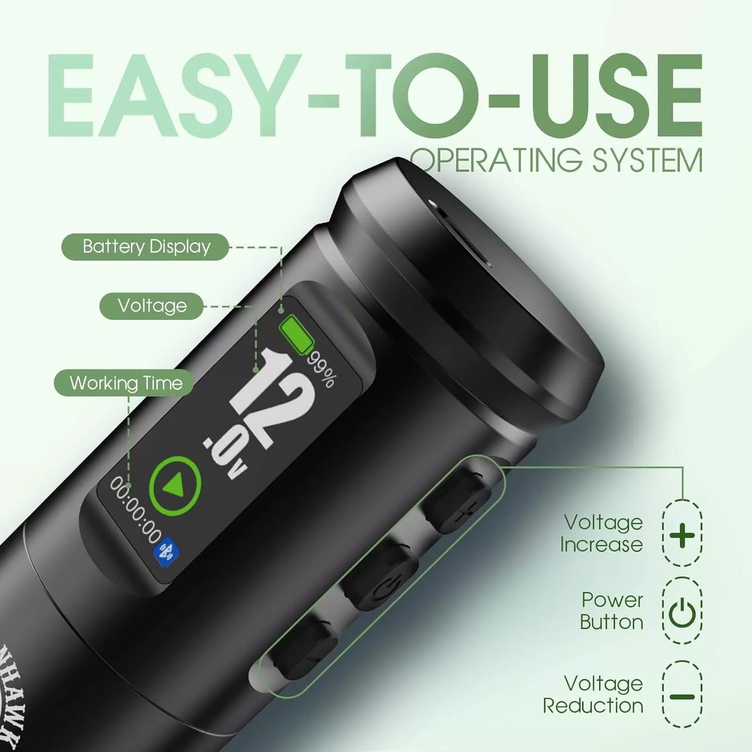Dragonhawk A1 Pro tattoo pen with cartridges