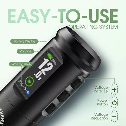 Dragonhawk A1 Pro tattoo pen with cartridges